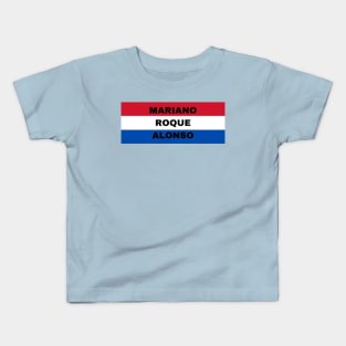 Mariano Roque Alonso City in Paraguay Flag Colors Kids T-Shirt